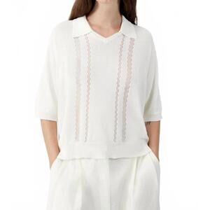 NEW CORDERA lace polo shirt in garza